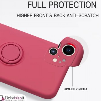 Silikoninis dėklas su žiedu ir kameros apsauga - bordo spalvos (Apple Iphone 11) Silikoninis dėklas su žiedu ir kameros apsauga - bordo spalvos (Apple Iphone 11)